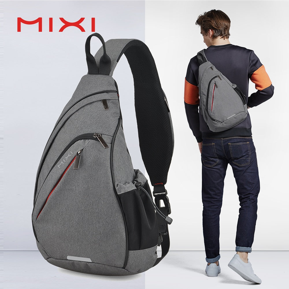 Mixi Men One Shoulder Backpack Women Sling Bag Crossbody USB Boys Cycling Sports Travel Versatile Fashion Bag Student School 0 DailyAlertDeals