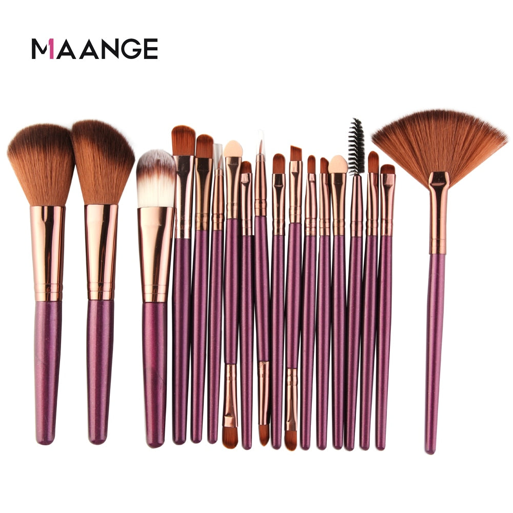 MAANGE 6/15/18/20Pcs Makeup Brushes Tool Set Cosmetic Powder Eye Shadow Foundation Blush Blending Beauty Make Up Brush Maquiagem DailyAlertDeals