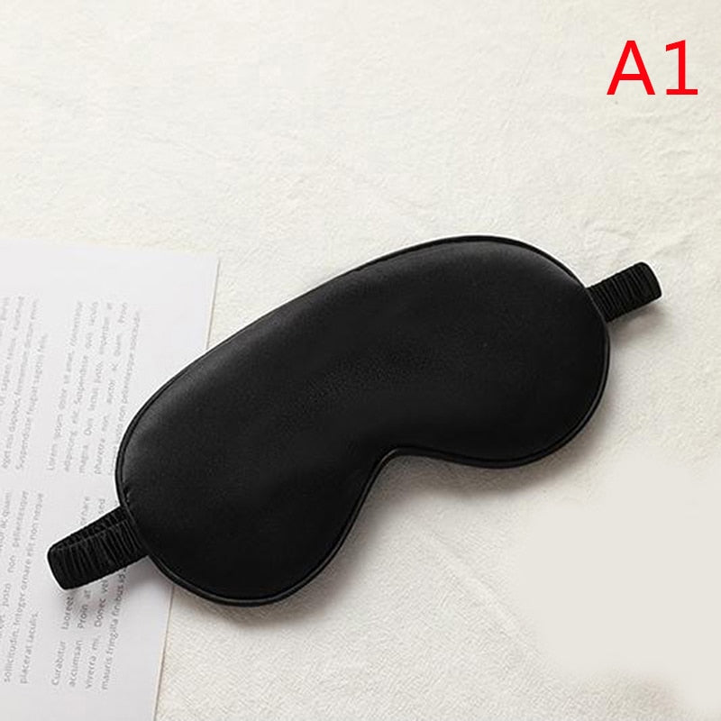 1Pc Eyeshade Sleeping Eye Mask Cover Eyepatch Blindfold Solid Portable New Rest Relax Eye Shade Cover Soft Pad eye cover DailyAlertDeals as pic