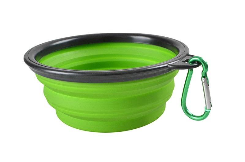 1000ml Large Collapsible Dog Pet Folding Silicone Bowl Outdoor Travel Portable Puppy Food Container Feeder Dish Bowl Pet Bowls, Feeders & Waterers DailyAlertDeals Green 350ml
