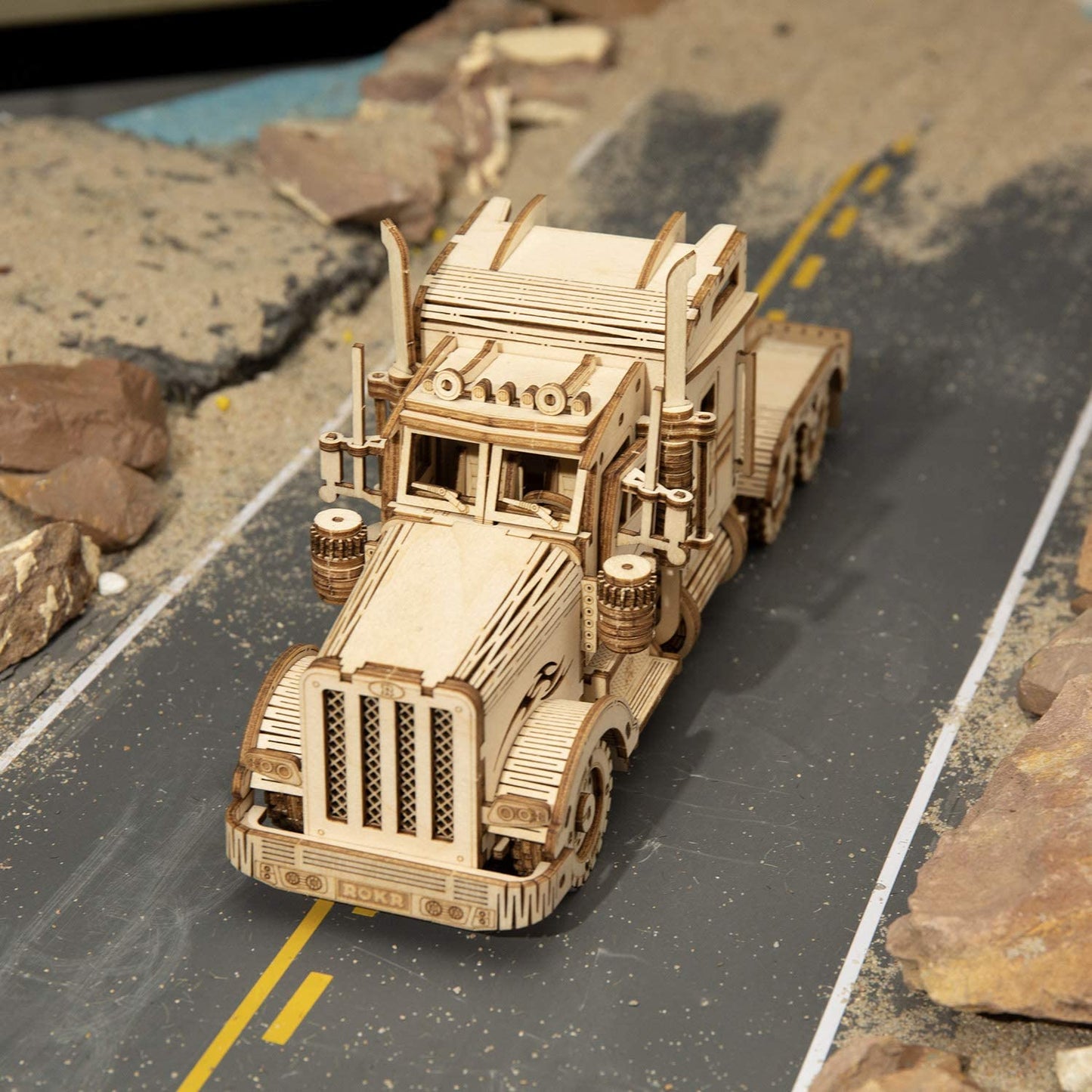Robotime Rokr 3D Puzzle Movable Steam Train,Car,Jeep Assembly Toy Gift for Children Adult Wooden Model Building Block Kits 3D Puzzle Movable Steam Train DailyAlertDeals