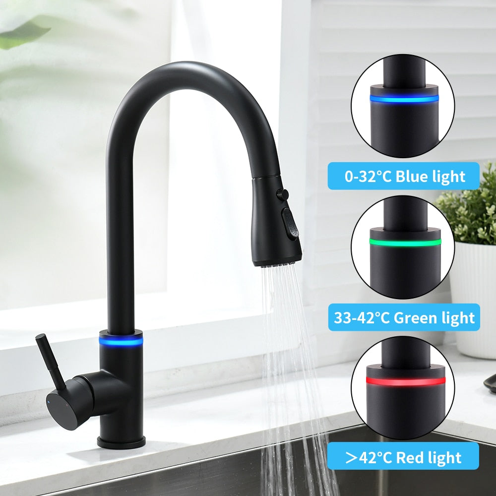 Smart Touch Kitchen Faucets Crane For Sensor Kitchen Water Tap Sink Mixer Rotate Touch Faucet Sensor Water Mixer KH-1005 Smart Touch Kitchen Faucets DailyAlertDeals