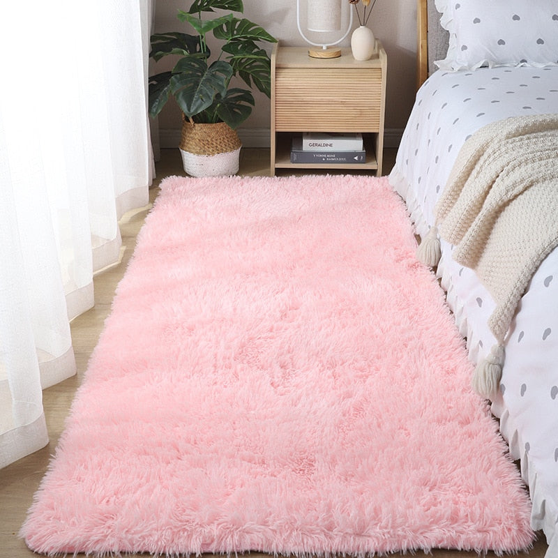 Warm carpet bedroom Soft Plush floor Carpets Rugs for home living room girl room plush blanket under the bed Carpets & Rugs DailyAlertDeals 100cmx200cm Solid powder 