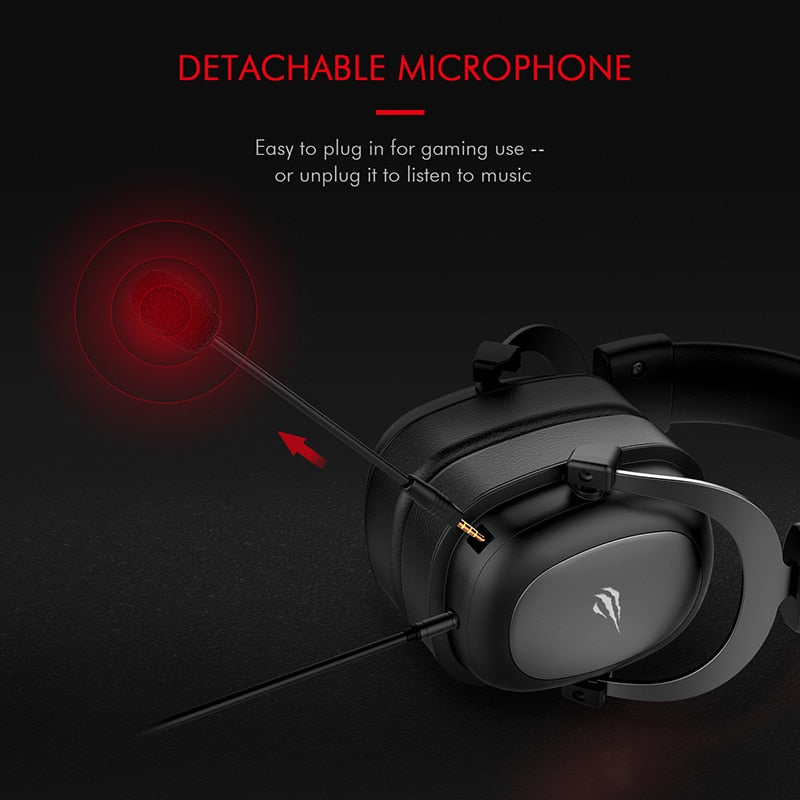 HAVIT H2002d Wired Gaming Headphones 3.5mm Surround Sound Over ear Headset with Pluggable Microphone PC Laptop PS5 Switch Gamer Gaming headphones DailyAlertDeals