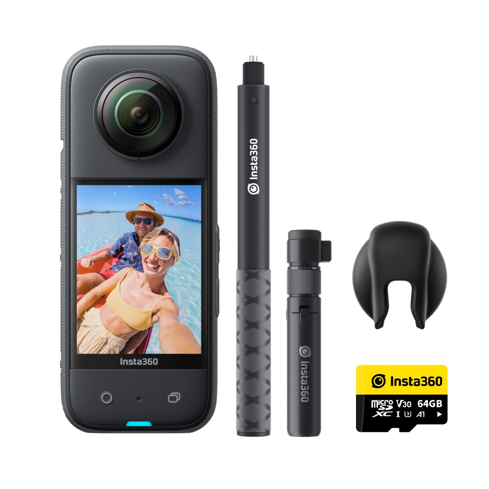 Insta360 X3 - Waterproof 360 Action Camera with 1/2 48MP Sensors, 5.7K 360 Active HDR Video, 72MP 360 Photo, 4K Single-Lens Waterproof 360 Action Camera DailyAlertDeals Creator Kit China