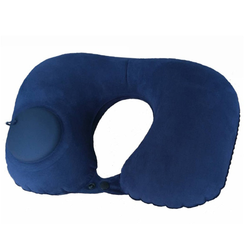 Inflatable PVC Footrest Travel Pillows for Kids - Perfect for Resting on Airplanes, Cars, and Buses During Travel Travel Pillows DailyAlertDeals Navy Blue 1