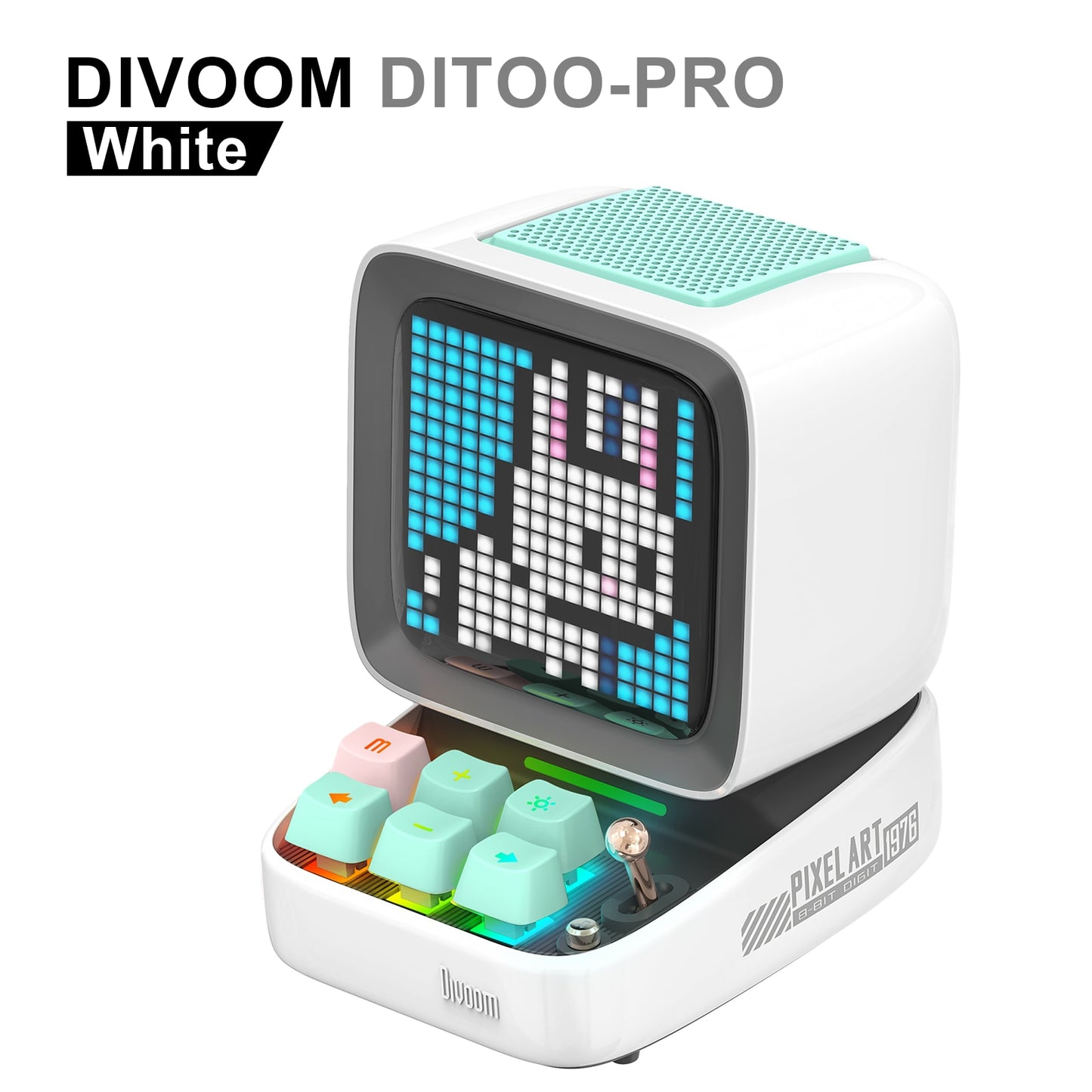 Divoom Ditoo-Pro Retro Pixel Art Bluetooth Portable Speaker Alarm Clock DIY LED Display Board, Cute Gift Home Light Decoration Bluetooth Portable Speaker DailyAlertDeals