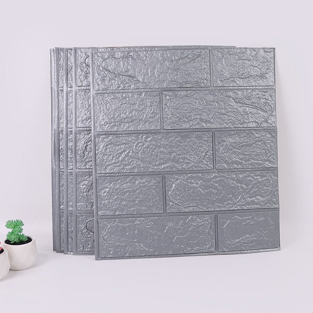 20pcs 3D Wall Decal Wallpaper Living Room Bedroom TV Backdrop Decor XPE Foam Waterproof Wall Sticker Self Adhesive Brick Sticker 0 DailyAlertDeals 3 China 35x38cmx20pcs