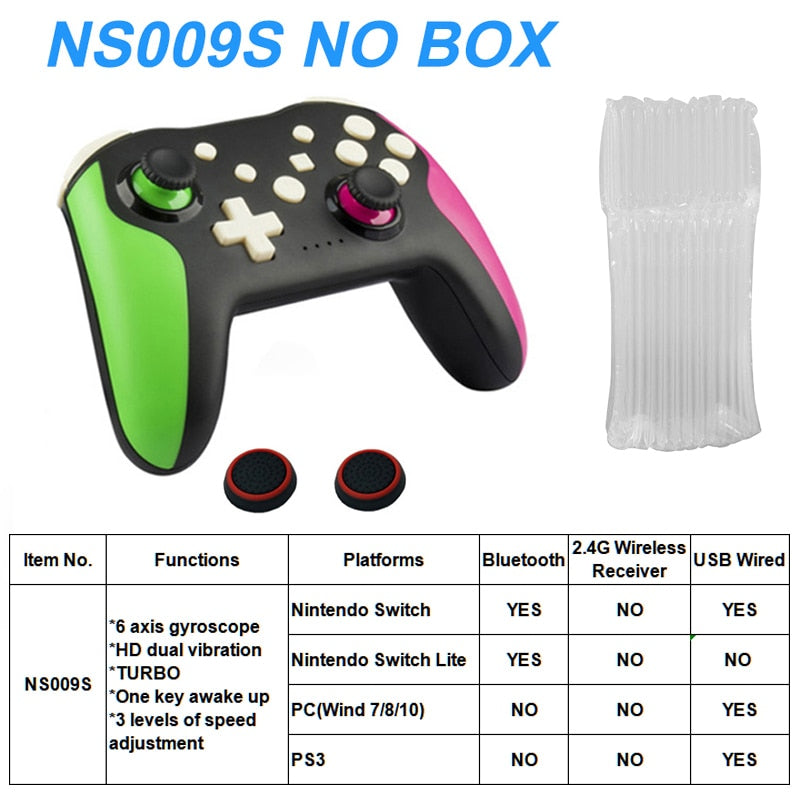 Original Wireless Controller Bluetooth For Nintendo Switch Pro PC PS3 Joystick Gamepad NFC Professional Lag-Free Gamepad BT Wireless Game Controller for Switch Pro DailyAlertDeals green purple China 1 PCS