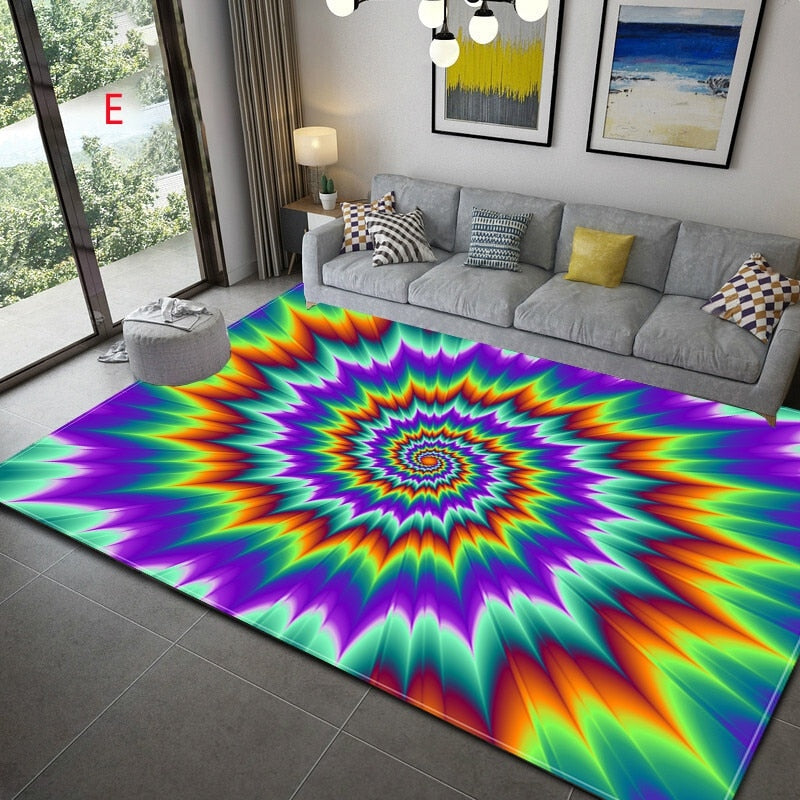 3D Vortex Illusion Carpet Entrance Door Floor Mat Abstract Geometric Optical Doormat Non-slip Floor Mat Living Room Decor Rug Carpets & Rugs DailyAlertDeals 8 50x80cm 20x31 inch