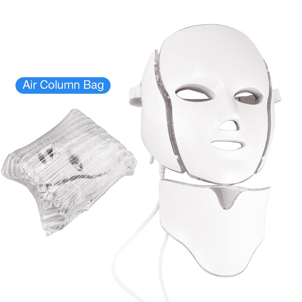 VIP Facial LED Mask with Neck LED Light Therapy Face Beauty Mask Skin Tightening Photon Rejuvenation Whitening Facial Massager 0 DailyAlertDeals With Neck No Box Australia