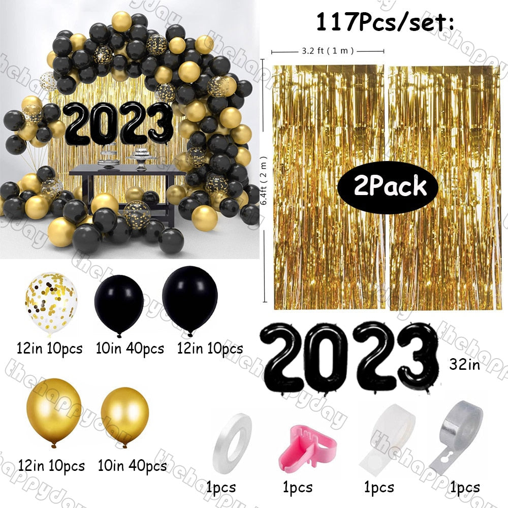 Christmas Balloon Arch Green Gold Red Box Candy Balloons Garland Cone Explosion Star Foil Balloons Christmas Decoration Party 0 DailyAlertDeals 117pcs new year Other