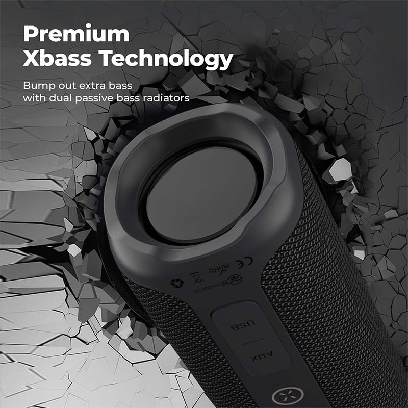 Tribit StormBox Portable Bluetooth Speaker Bass 20-Hour Playtime IPX7 Waterproof Wireless Subwoofer Speaker For Party,Camping Portable Bluetooth Speaker Bass 20-Hour Playtime DailyAlertDeals