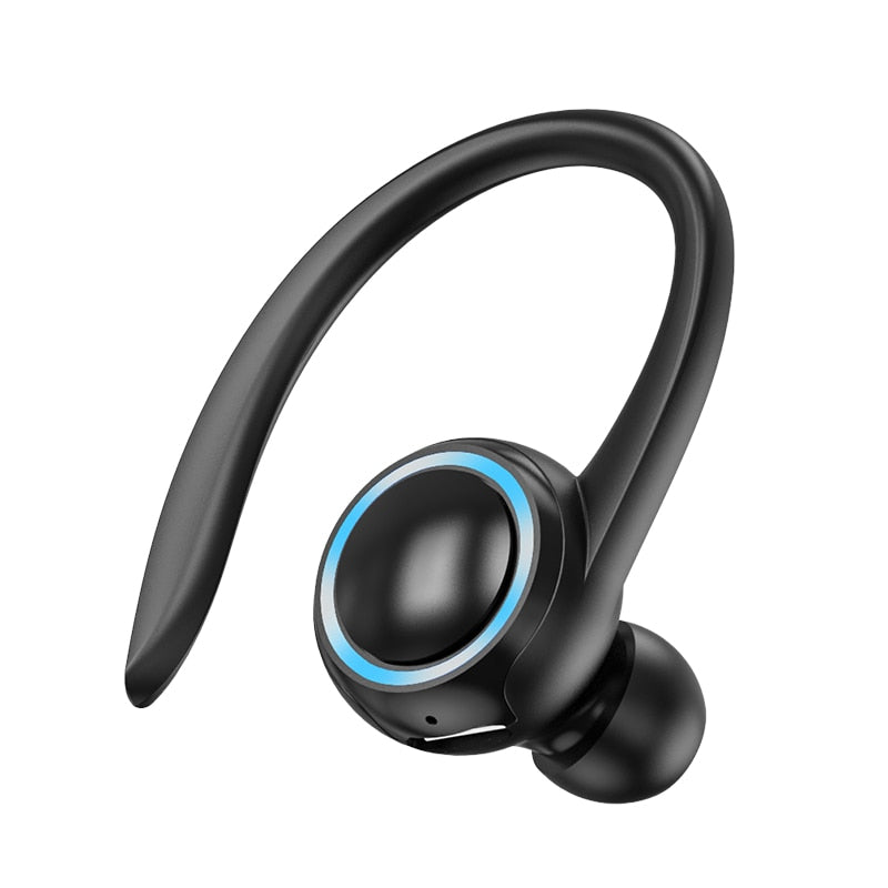 Bluetooth 5.2 Earphone Noise Cancelling Sports Wireless Business Headphones Headset Waterproof Hanging Single Ear Earbuds 0 DailyAlertDeals Black United States