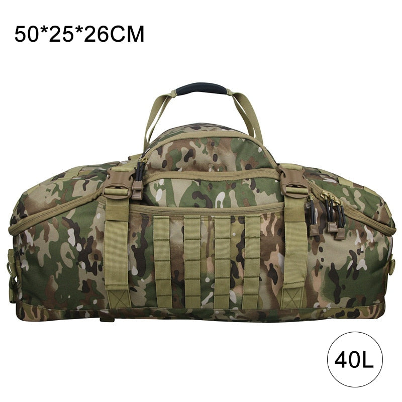 40L 60L 80L Waterproof Travel Bags Large Capacity Luggage Bags Men Duffel Bag Travel Tote Weekend Bag Military Duffel Bag 0 DailyAlertDeals 40L Green Camo China