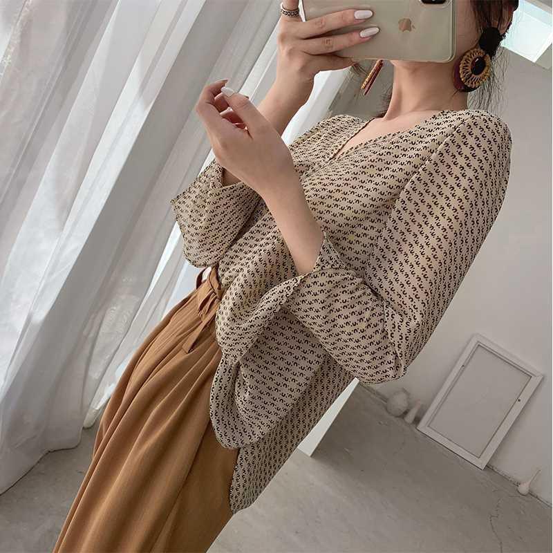 V-neck Loose Long Sleeve Casual Shirts Female Summer Elegant 2022 Fashion Trends Women Clothing Comfortable Thin Popularity Tops 0 DailyAlertDeals