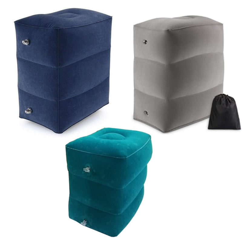 Inflatable PVC Footrest Travel Pillows for Kids - Perfect for Resting on Airplanes, Cars, and Buses During Travel Travel Pillows DailyAlertDeals