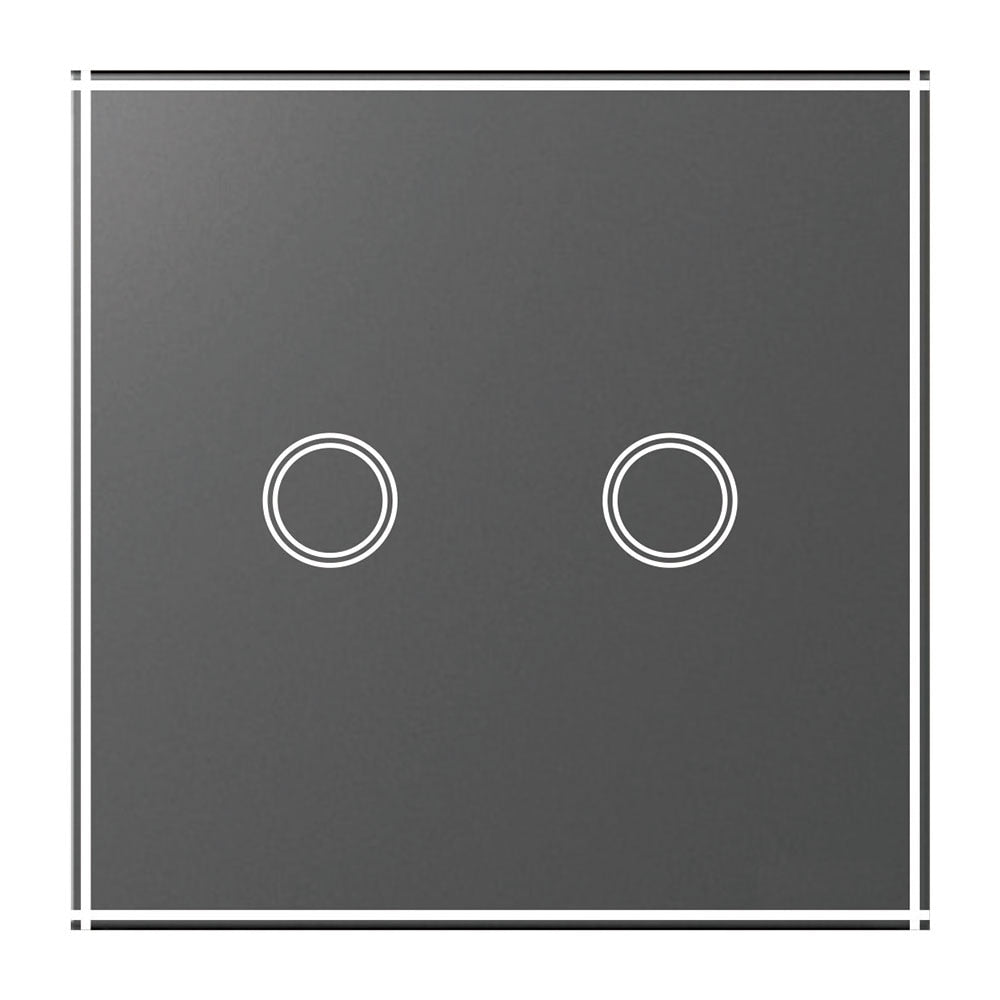 MiniTiger EU Touch Switch LED Crystal Glass Panel Wall Lamp Light Switch 1/2/3 Gang AC100-240V LED Sensor Switches Interruttore LED Touch Switch DailyAlertDeals Grey Touch 1-Gang 1 EU Standard