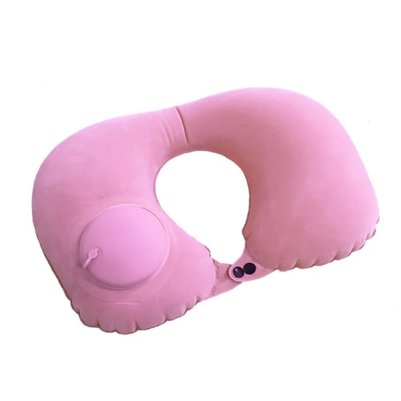 Inflatable PVC Footrest Travel Pillows for Kids - Perfect for Resting on Airplanes, Cars, and Buses During Travel Travel Pillows DailyAlertDeals Pink