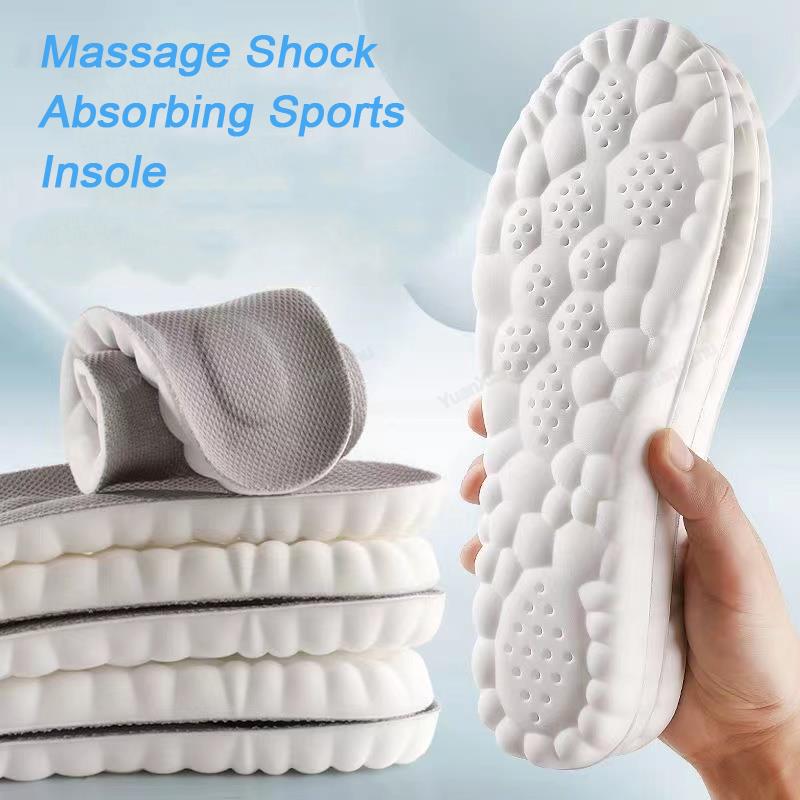 4D Sports Shoes Insoles Super Soft Running Insole for Feet Shock Absorption Baskets Shoe Sole Arch Support Orthopedic Inserts DailyAlertDeals