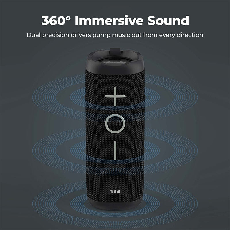 Tribit StormBox Portable Bluetooth Speaker Bass 20-Hour Playtime IPX7 Waterproof Wireless Subwoofer Speaker For Party,Camping Portable Bluetooth Speaker Bass 20-Hour Playtime DailyAlertDeals