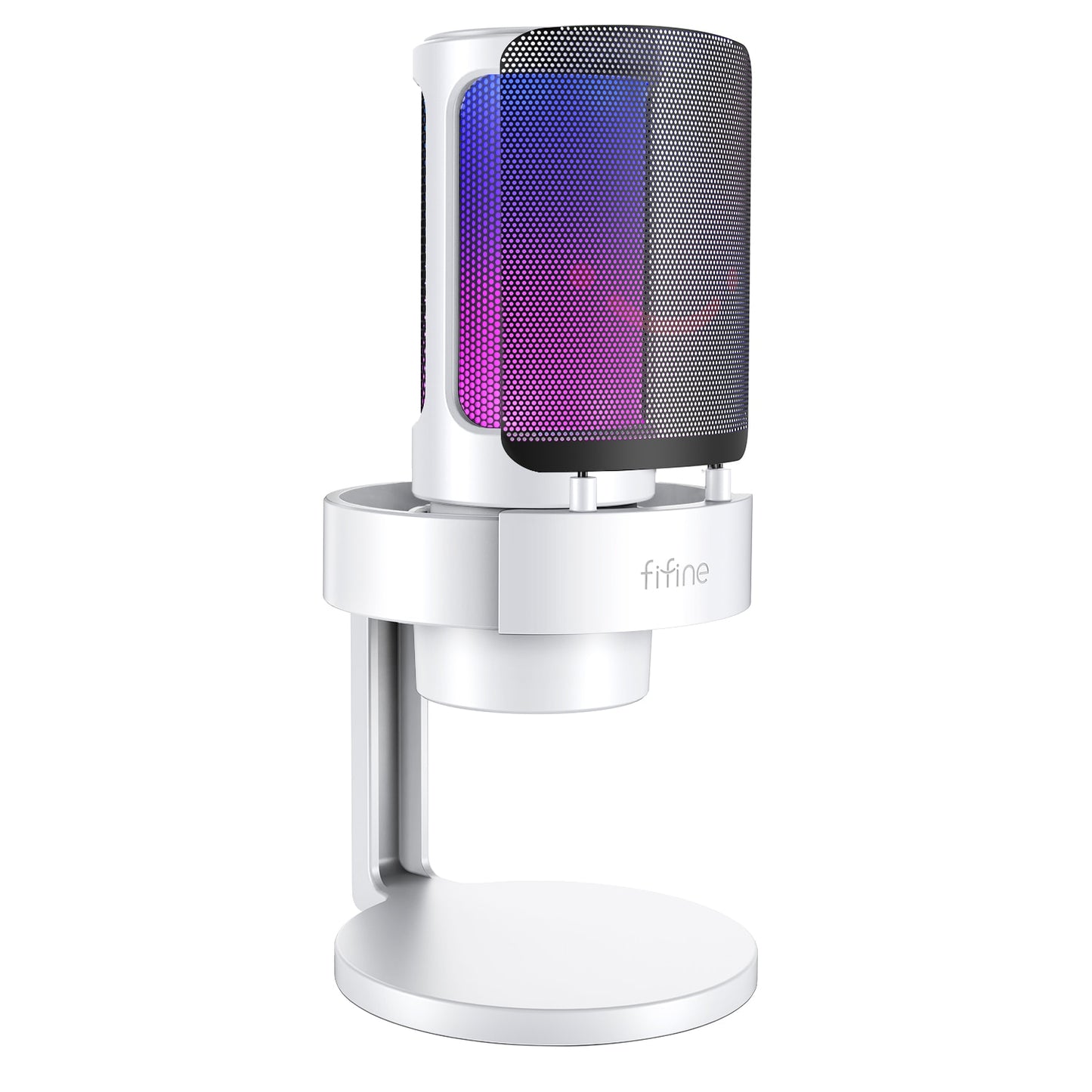 USB Microphone for Recording and Streaming on PC and Mac, Headphone Mic with 3 RGB Modes -A8 microphone for recording DailyAlertDeals USA White