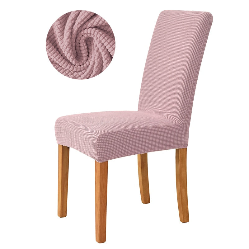 1/2/4/6 Pieces jacquard fabric Chair Cover Universal Size Most Cheap Chair Covers Seat Slipcovers For Dining Room Home Decor high chair covers DailyAlertDeals Pink China 1 Piece