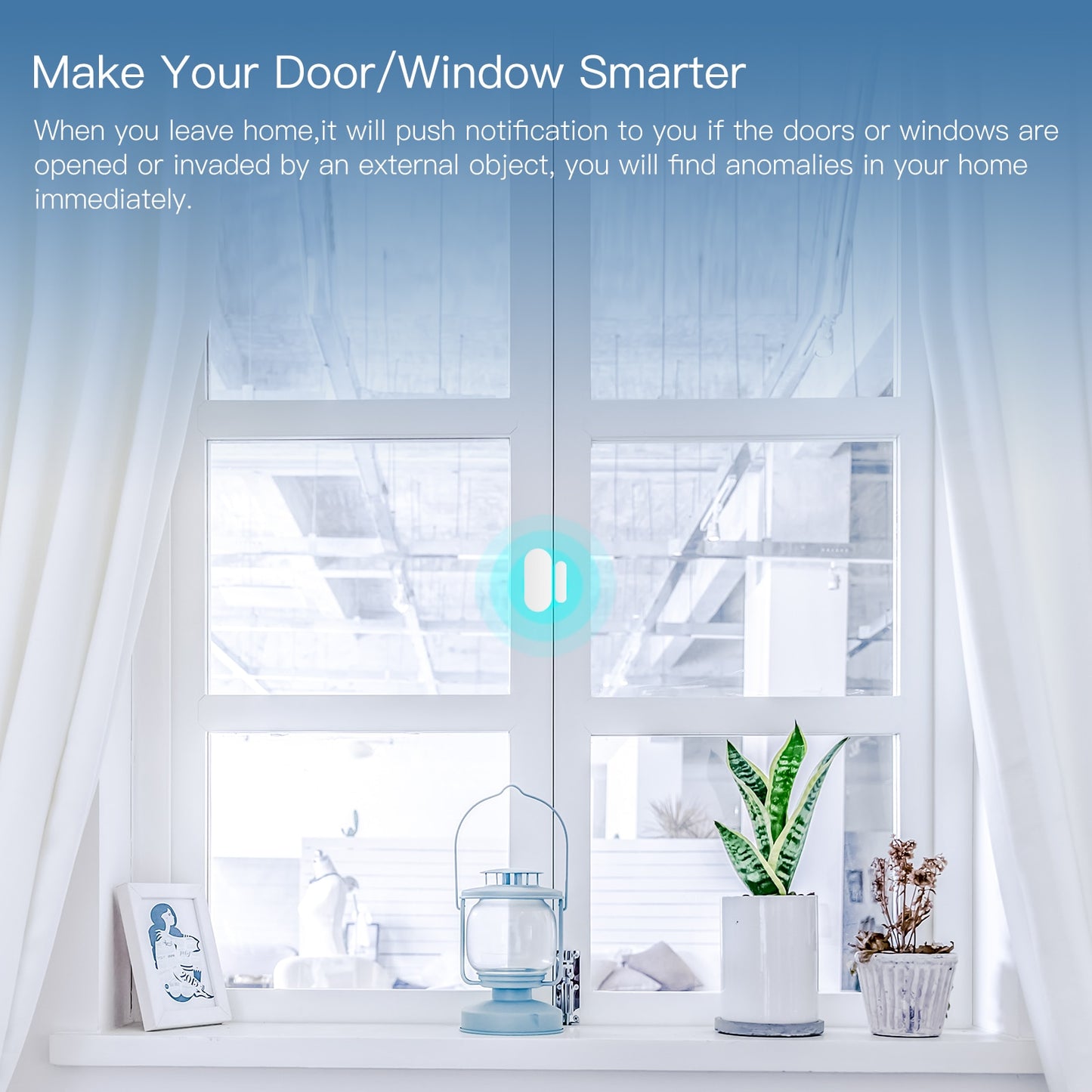 Tuya ZigBee/Wifi Smart Window Door Gate Sensor Detector Smart Home Security Alarm System Smart Life Tuya App Remote Control Home Alarm Systems DailyAlertDeals