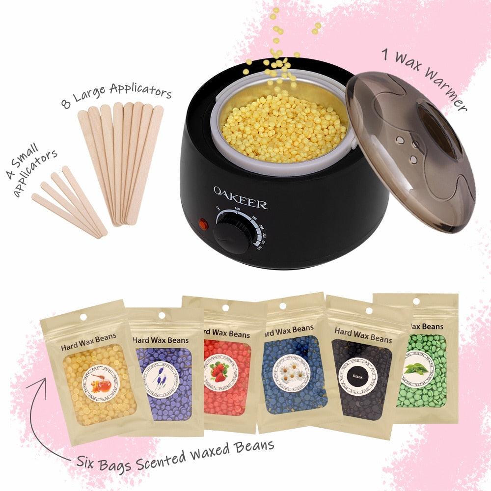 Wax Warmer Heater Depilation Hair Removal Waxing Dipping Pot Depilatory Wax Melt Kit Machine Epilator for Facial Bikini Hand Leg 0 DailyAlertDeals
