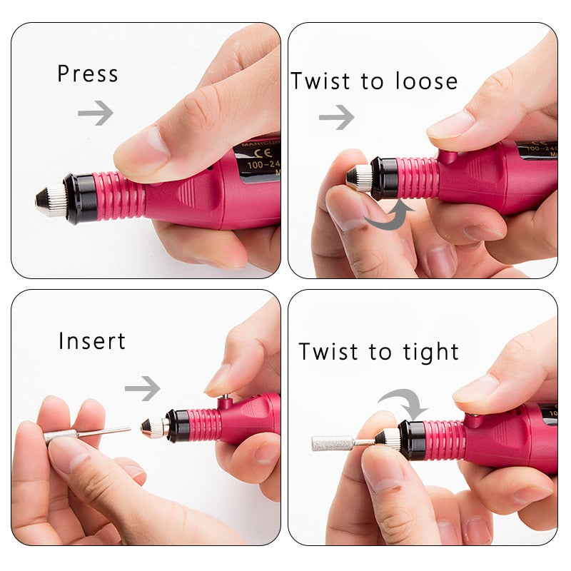 Professional Electric Nail Drill Machine Pedicure Manicure Drill Set Milling Cutters Set Nail File 20000RPM Polishing Equipment 0 DailyAlertDeals