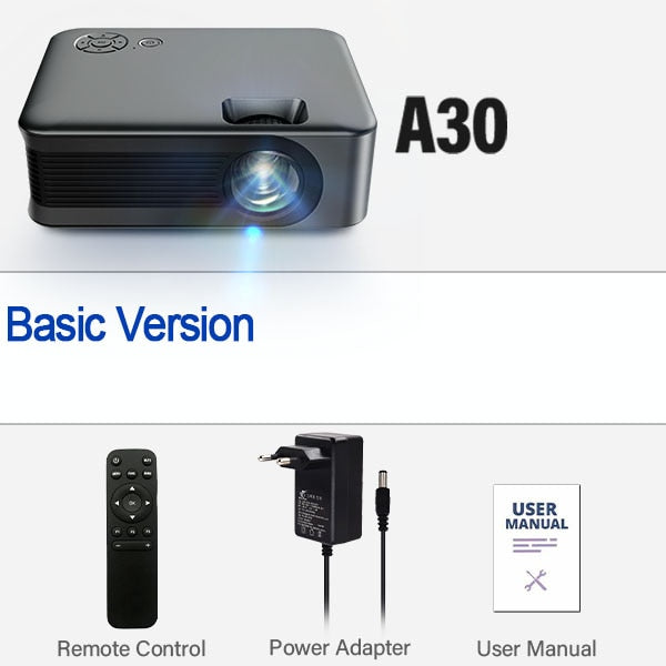 AUN MINI Projector Smart TV WIFI Portable Home Theater Cinema Battery Sync Phone Beamer LED Projectors for 4k Movie A30 Series 0 DailyAlertDeals China A30