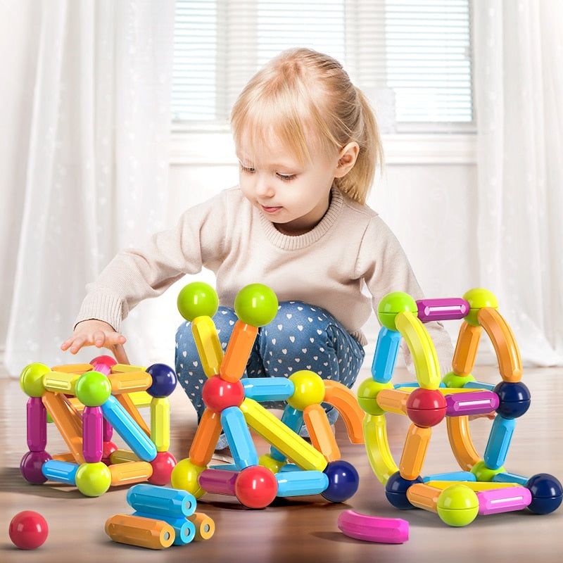 Kids Magnetic Construction Set Magnetic Balls Stick Building Blocks Montessori Educational Toys For Children Gift Montessori Educational Toys For Children Gift DailyAlertDeals
