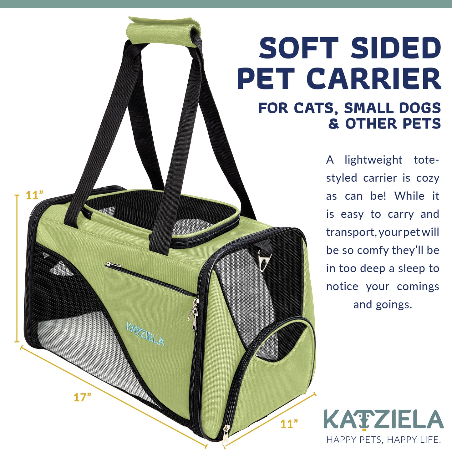 Katziela Soft Sided Pet Carrier Beds & Blankets Orange Felix
