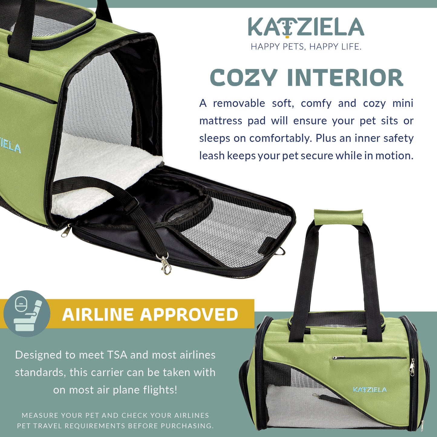 Katziela Soft Sided Pet Carrier Beds & Blankets Orange Felix