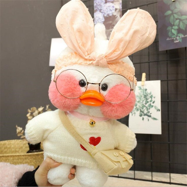30cm Cartoon Cute LaLafanfan Cafe Duck Plush Toy Stuffed Soft Kawaii Duck Doll hozanas4life 6
