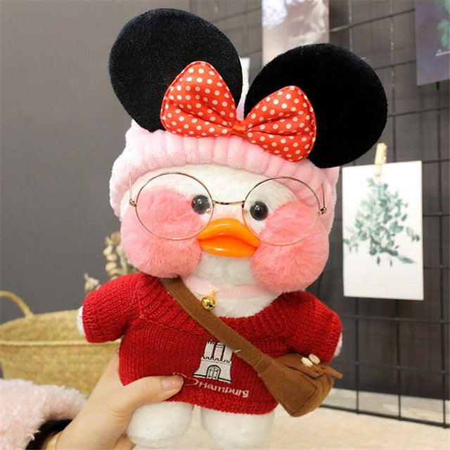 30cm Cartoon Cute LaLafanfan Cafe Duck Plush Toy Stuffed Soft Kawaii Duck Doll hozanas4life 17