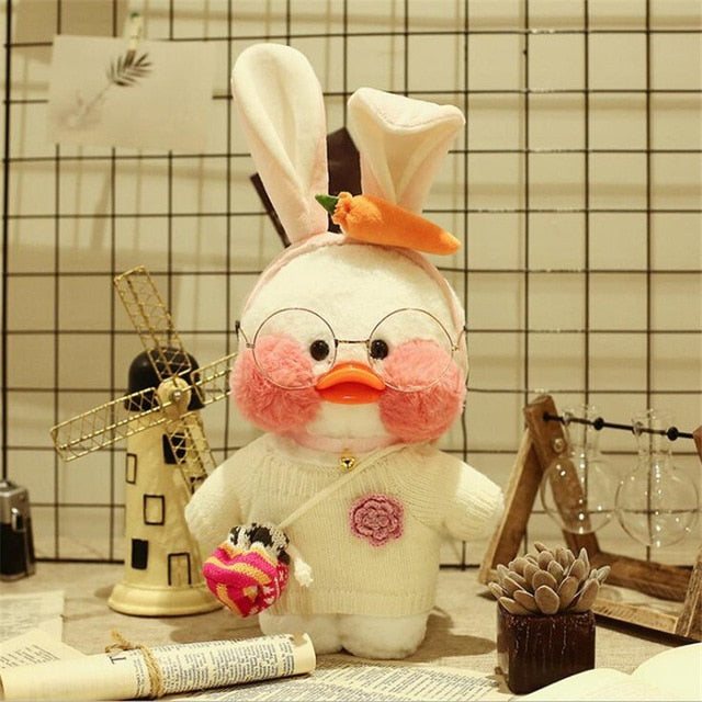30cm Cartoon Cute LaLafanfan Cafe Duck Plush Toy Stuffed Soft Kawaii Duck Doll hozanas4life 22