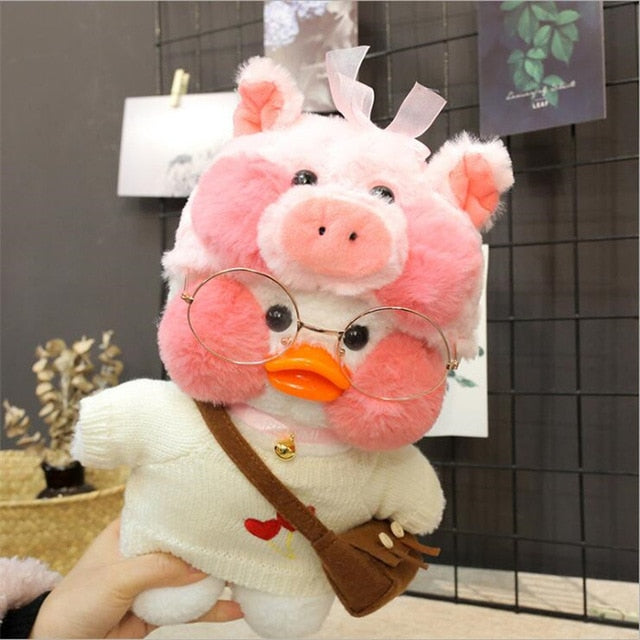 30cm Cartoon Cute LaLafanfan Cafe Duck Plush Toy Stuffed Soft Kawaii Duck Doll hozanas4life 23
