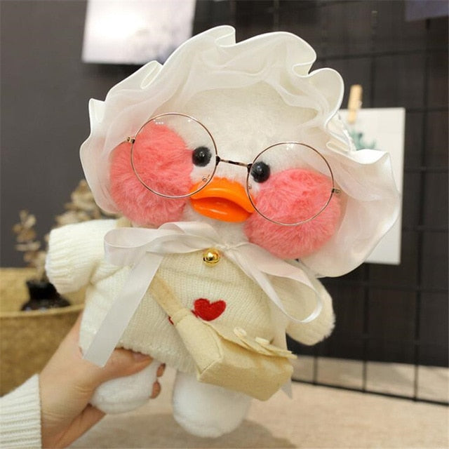 30cm Cartoon Cute LaLafanfan Cafe Duck Plush Toy Stuffed Soft Kawaii Duck Doll hozanas4life 31