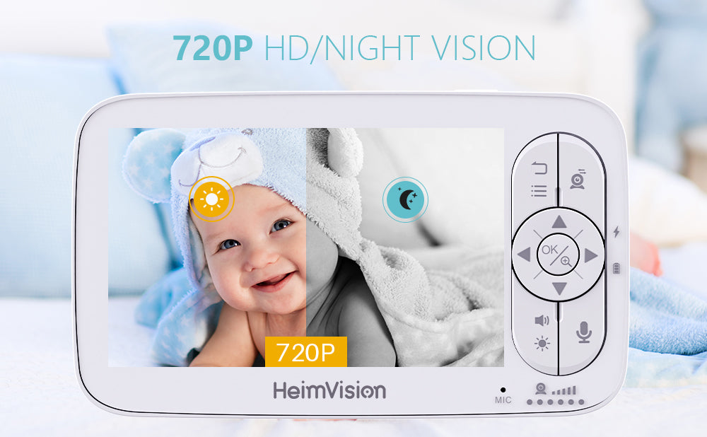 HeimVision HM136 5.0 Inch Wireless Video Baby Monitor camera with 720 resolution DailyAlertDeals