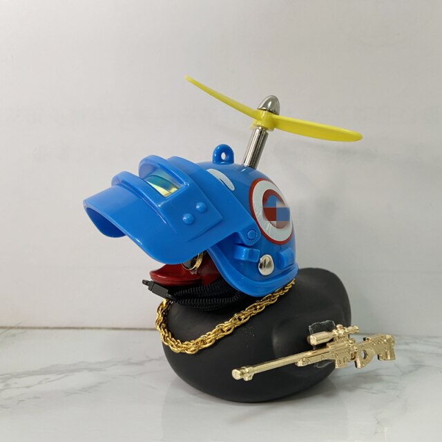 Duck in the Car Interior Decoration Yellow Duck with Helmet for Bike Motor hozanas4life 04-AWM