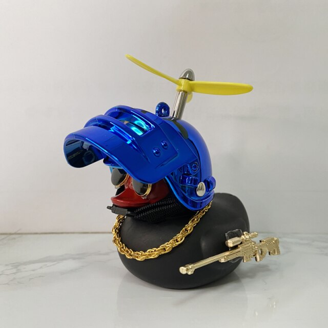 Duck in the Car Interior Decoration Yellow Duck with Helmet for Bike Motor hozanas4life 05-AWM