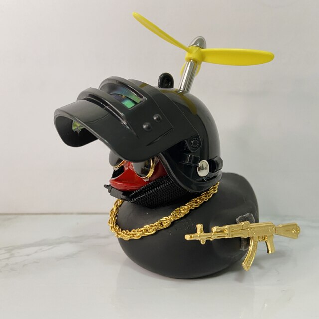 Duck in the Car Interior Decoration Yellow Duck with Helmet for Bike Motor hozanas4life 09-AKM