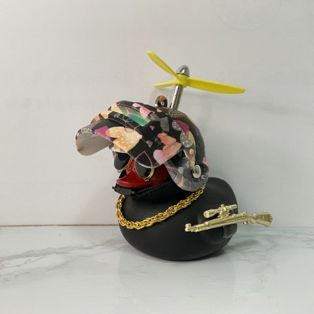 Duck in the Car Interior Decoration Yellow Duck with Helmet for Bike Motor hozanas4life 11-98K