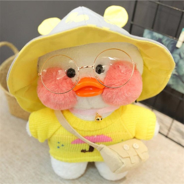 Kawaii Cartoon Lalafanfan 30CM Cafe Duck Plush Toy Cute Cartoon Girl Soft Duck Doll for Kids and Children Cute kawaii cartoon girl doll hozanas4life 1