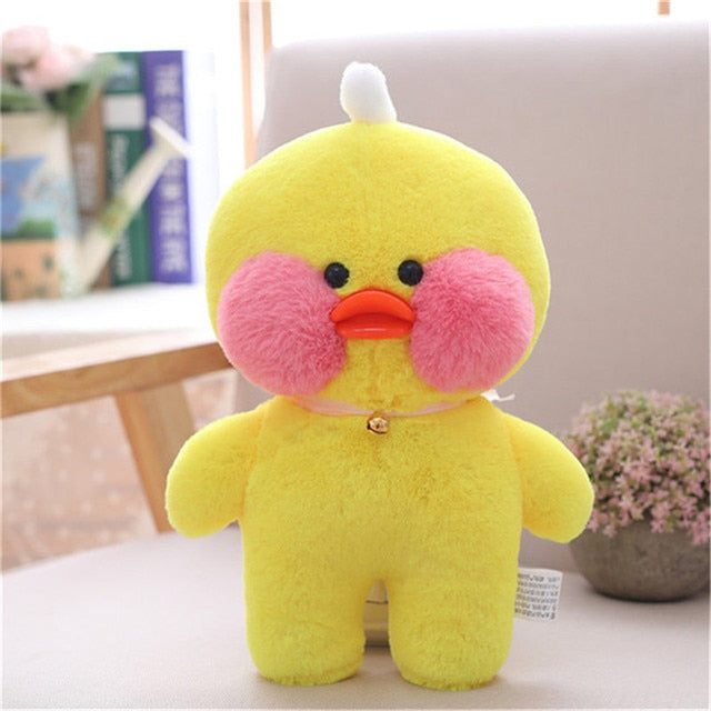 Kawaii Cartoon Lalafanfan 30CM Cafe Duck Plush Toy Cute Cartoon Girl Soft Duck Doll for Kids and Children Cute kawaii cartoon girl doll hozanas4life 3