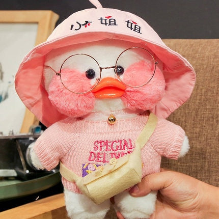 Kawaii Cartoon Lalafanfan 30CM Cafe Duck Plush Toy Cute Cartoon Girl Soft Duck Doll for Kids and Children Cute kawaii cartoon girl doll hozanas4life 5
