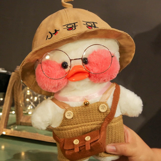 Kawaii Cartoon Lalafanfan 30CM Cafe Duck Plush Toy Cute Cartoon Girl Soft Duck Doll for Kids and Children Cute kawaii cartoon girl doll hozanas4life 37
