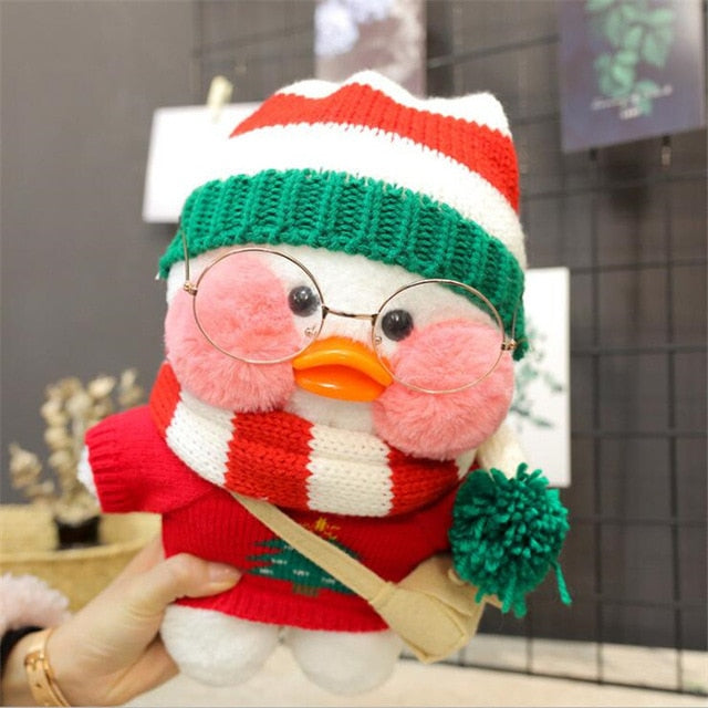 Kawaii Cartoon Lalafanfan 30CM Cafe Duck Plush Toy Cute Cartoon Girl Soft Duck Doll for Kids and Children Cute kawaii cartoon girl doll hozanas4life 18