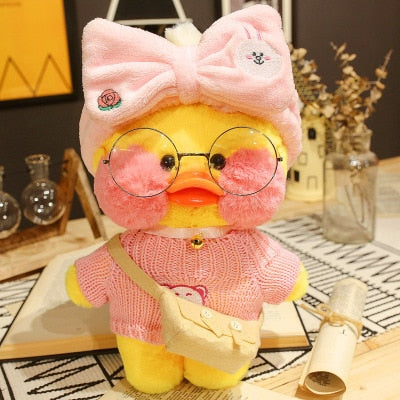 Kawaii Cartoon Lalafanfan 30CM Cafe Duck Plush Toy Cute Cartoon Girl Soft Duck Doll for Kids and Children Cute kawaii cartoon girl doll hozanas4life sky blue